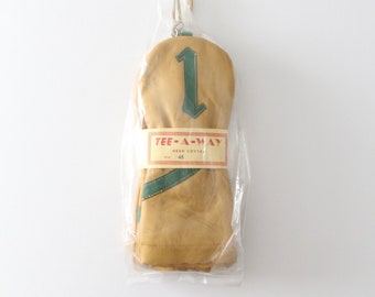 vintage leather golf club covers, golf headcovers