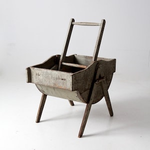 antique rocking laundry wash tub image 1