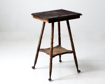 antique claw foot table, Victorian side table