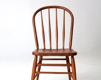 antique spindle back chair, farmhouse bow back windsor chair