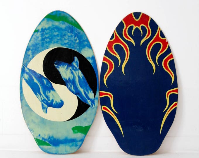 Vintage Water Boogie Boards Painted Bodyboard Pair Etsy