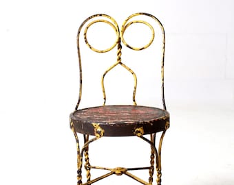 antique children's ice cream parlor chair