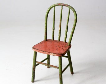 vintage painted children's chair