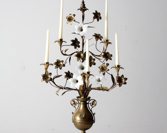 mid-century tole candelabra