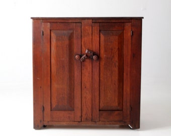 antique primitive cupboard