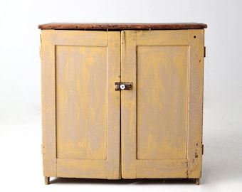 antique primitive cupboard cabinet