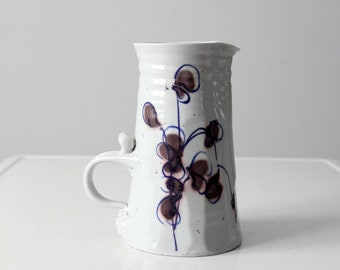 vintage handmade studio pottery pitcher