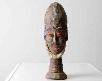 vintage African tribal art wood carving