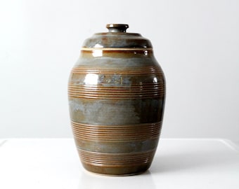 vintage large studio pottery jar