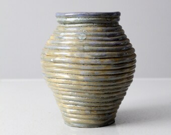 vintage studio pottery coil vase