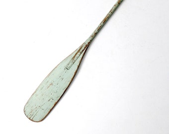 vintage painted wooden oar