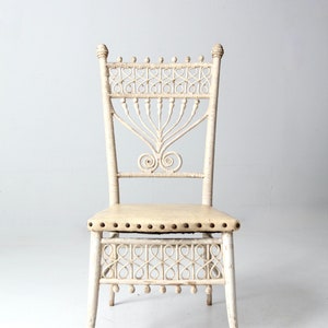 antique wicker accent chair