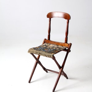 antique Civil War folding camp chair