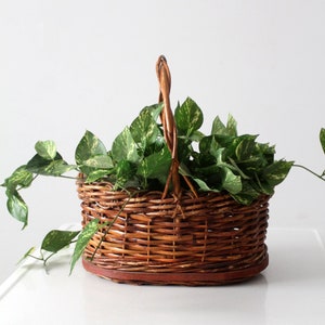 vintage wicker handle basket
