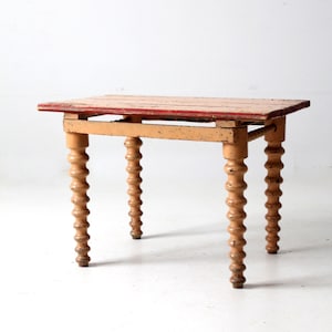 antique painted end table
