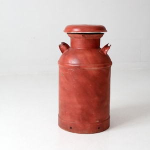 antique milk can, metal dairy jug