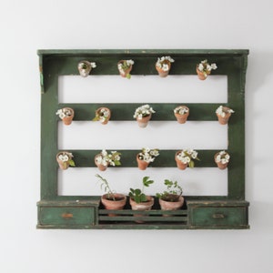 antique Italian kitchen rack,  wooden wall shelf