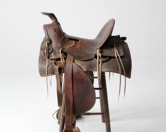 vintage western saddle