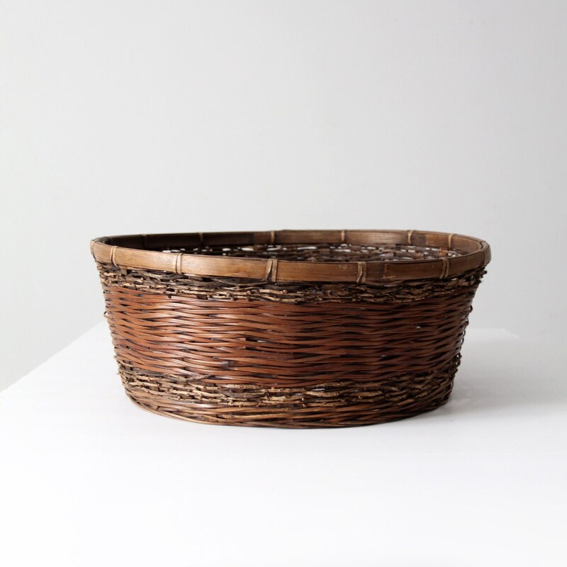 Woven Reed Basket - Etsy