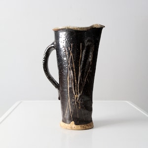 vintage studio pottery pitcher vase