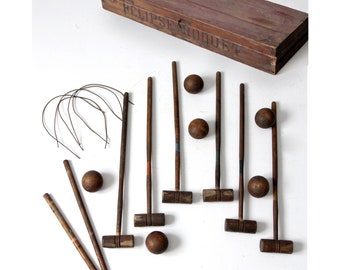 antique Eclipse Croquet box set