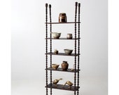 antique folk art spool shelf