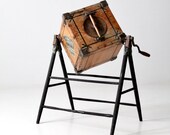 antique Whipple 39 s Rectangular butter churn with stand