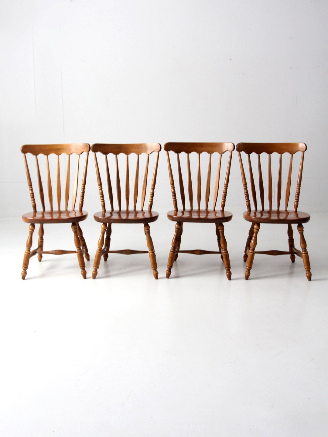 Vintage Windsor Dining Chairs Set of 4 Etsy