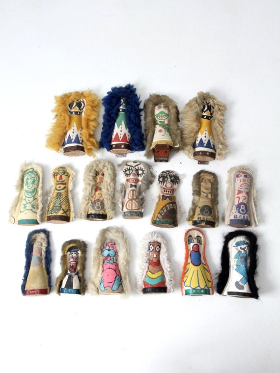 Carnival Knock Down Dolls Collection Circa 1930s, Cat Rack Punks