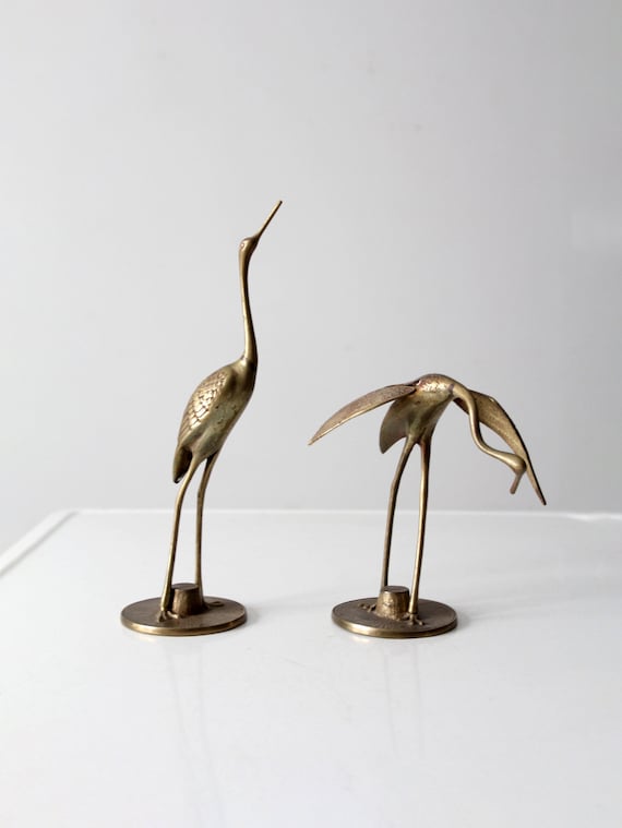 ミッドセンチュリーの真鍮製鳥の置物（ペア） - Etsy 日本
