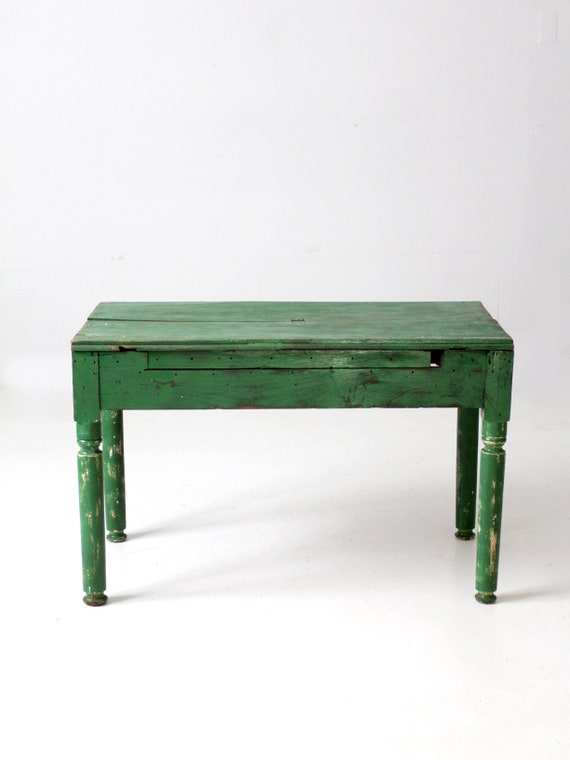 Antique Painted Wood Side Table - Etsy