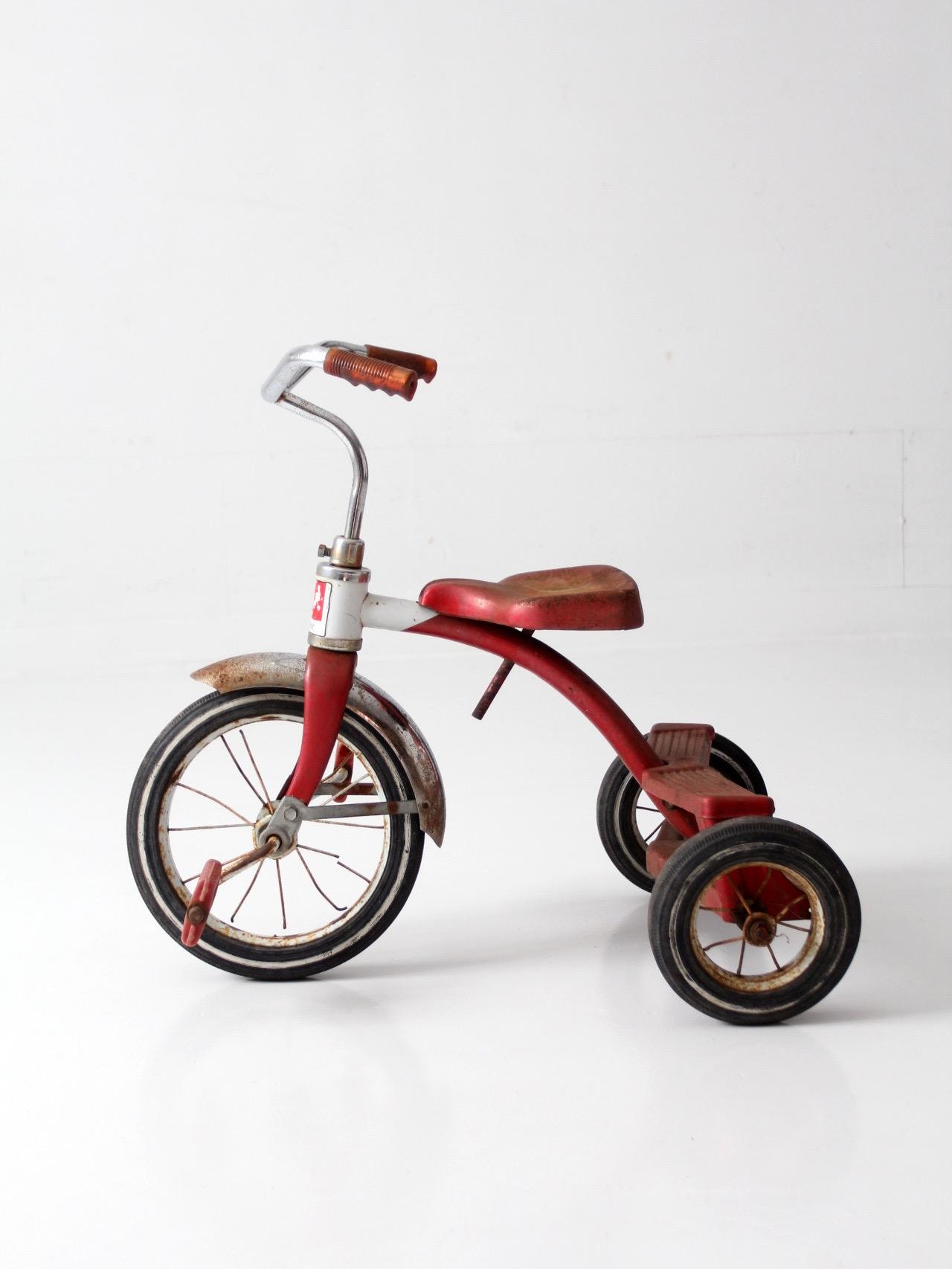 Vintage AMF Junior Tricycle | 1950s Red Metal Kids Trike - Etsy