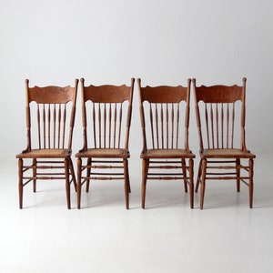 antique dragon press back side chairs set of 4