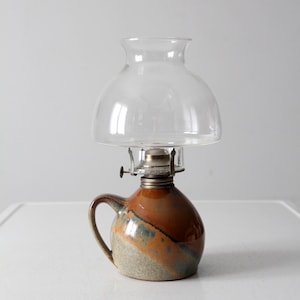Vintage Studio Keramik Öllampe mit Wirbel
