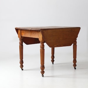 antique drop leaf wood table