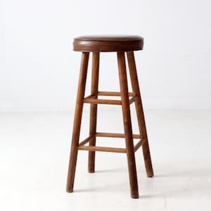 vintage wooden bar stool
