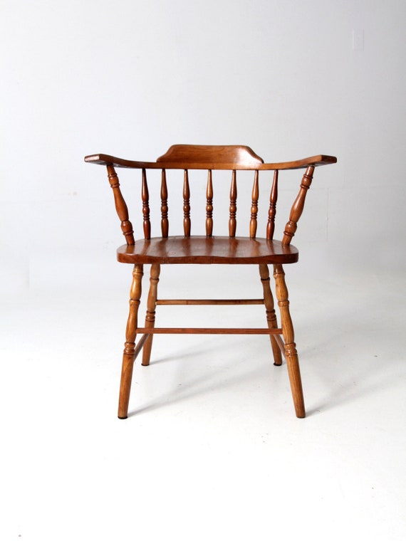 Antique Low Back Windsor Arm Chair Etsy Canada