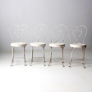 vintage ice cream parlor chairs set of 4