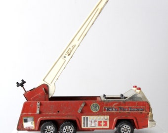Camion de pompier Bronco J Gozan tôle vintage jouet spain 2521 - Jeux & Jouets