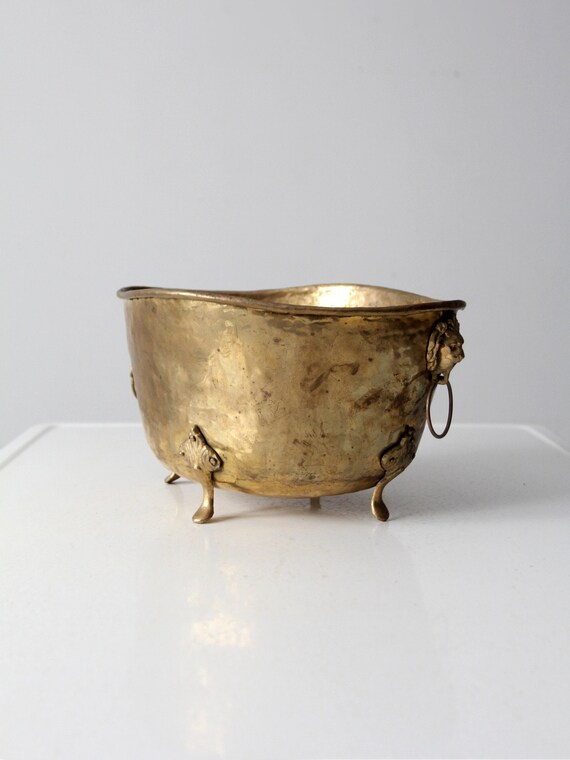 Buy Antique Hammered Brass Firewood Bucket Log Bin Online in India - Etsy