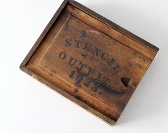 1920s Brass Stencil Set With Wood Box - Etsy Norway