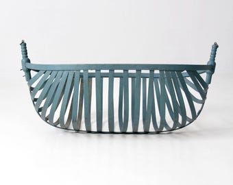 antique blue bentwood basket