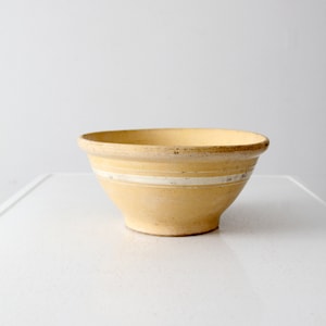 antique yellow ware kitchen bowl