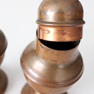 vintage copper salt and pepper shakers image 9