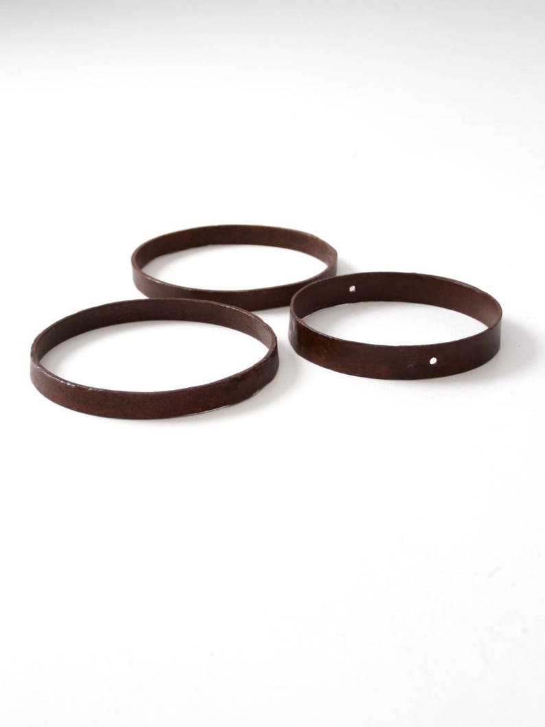 antique iron rings collection of 3 image 3