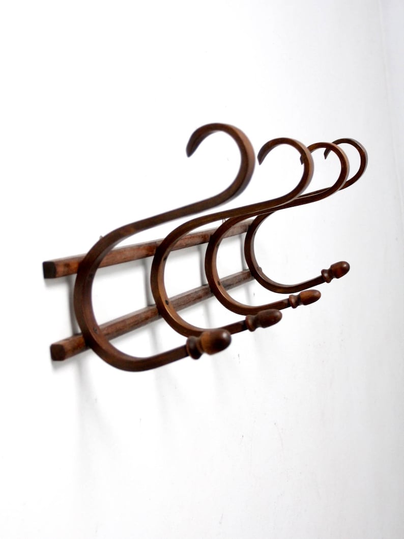 Antique bentwood wall rack coat rack hat rack Etsy