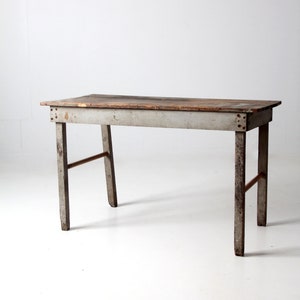 antique wood farmhouse table