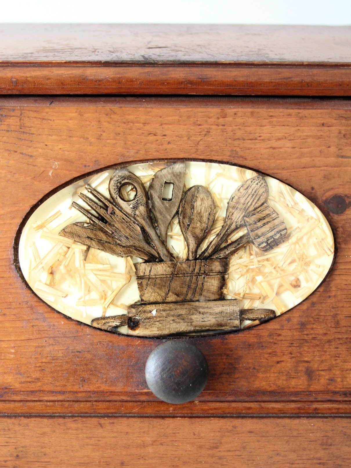 ヴィンテージの木製ブレッドボックス - Etsy 日本