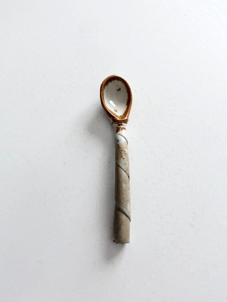 vintage studio pottery spoon image 3