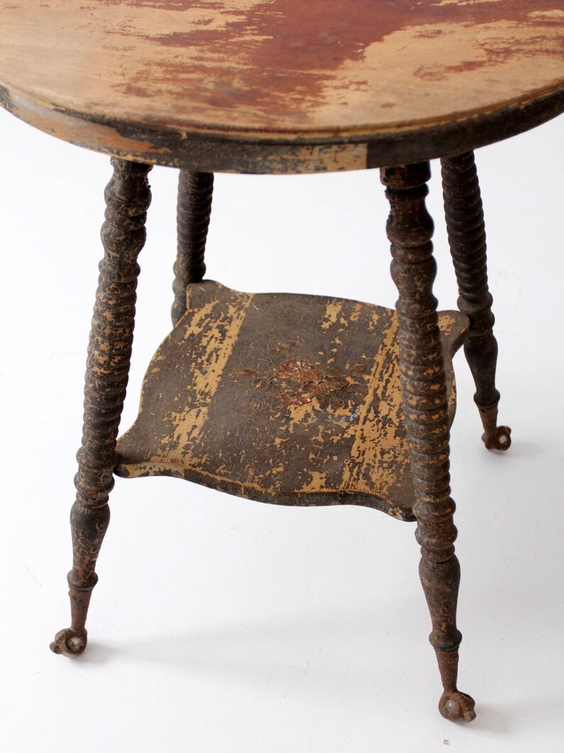 Antique claw foot table Victorian side table Etsy